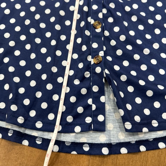Blue Polka-dot Sundress with Button Front - Picture 12 of 12